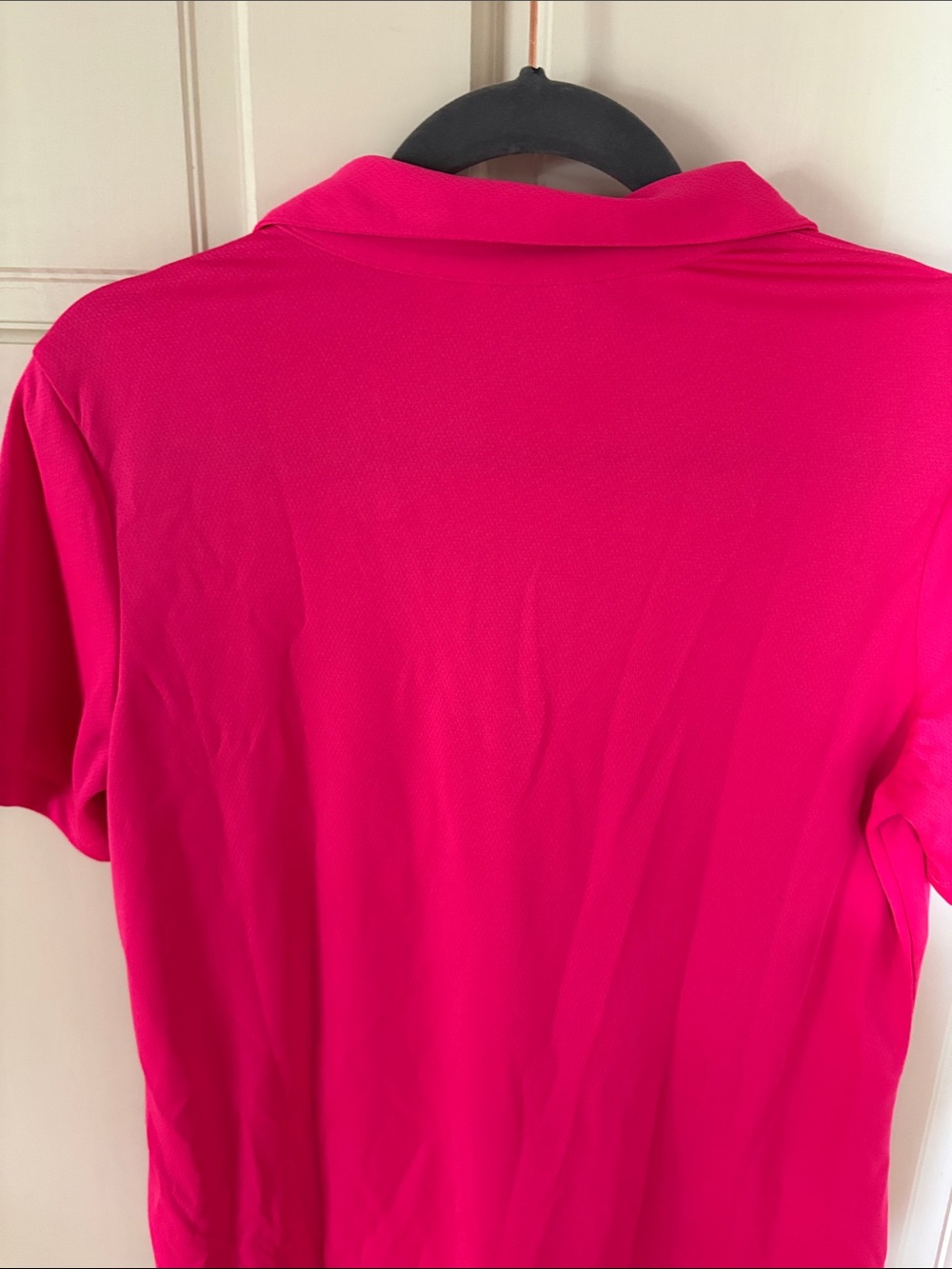 Lady Hagen Women's V-Neck Polo Tee in Hot Pink - Picture 7 of 8